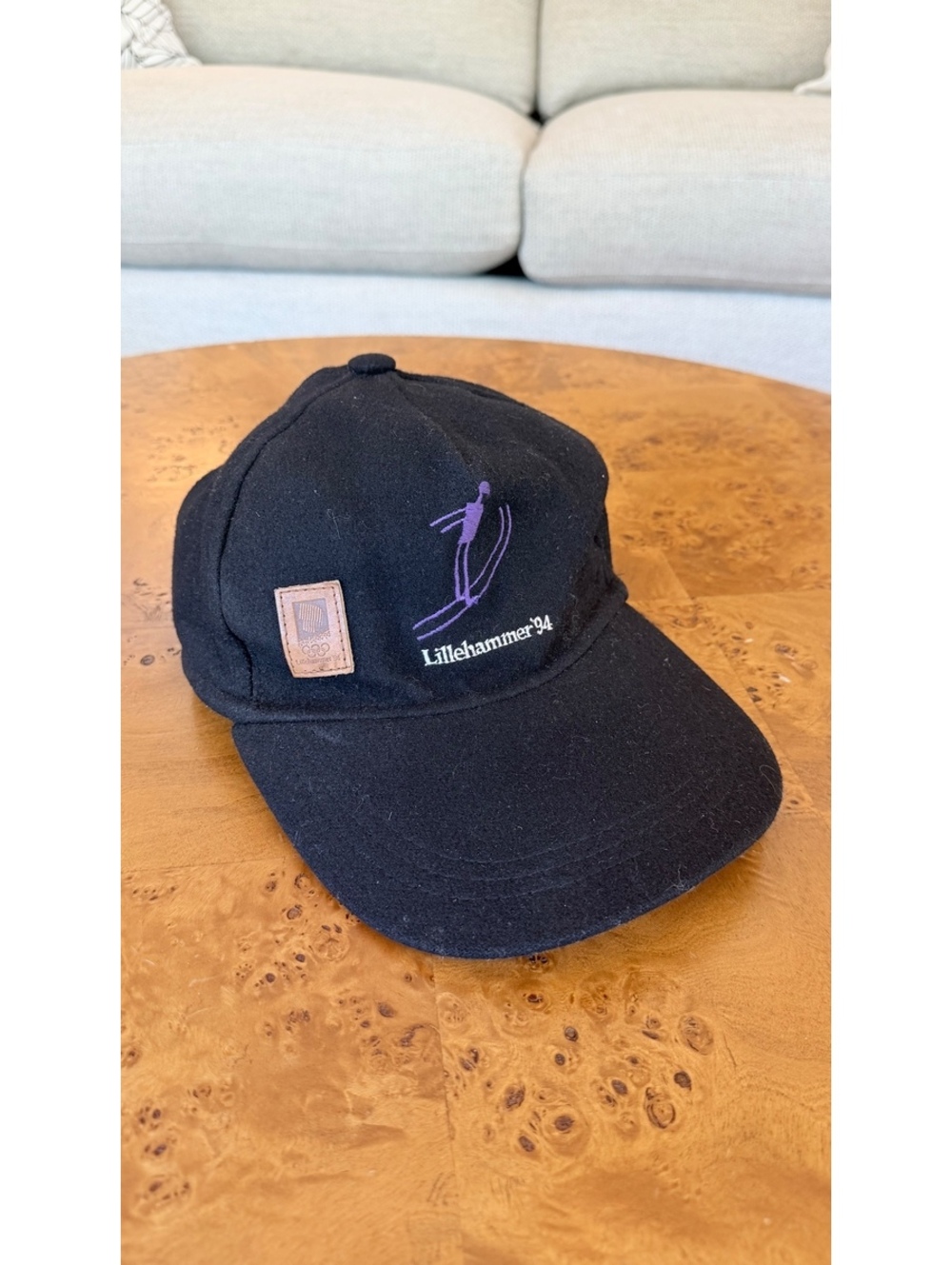 Vintage Swix Lillehammer '94 Winter Olympics Black Wool Cap